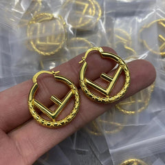 Small F earrings