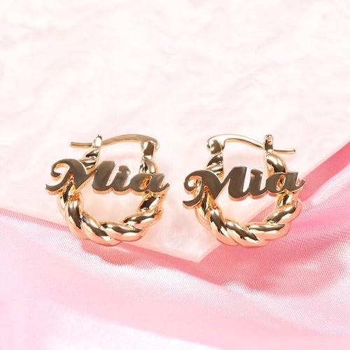 Small name earrings