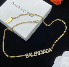 B designer necklace